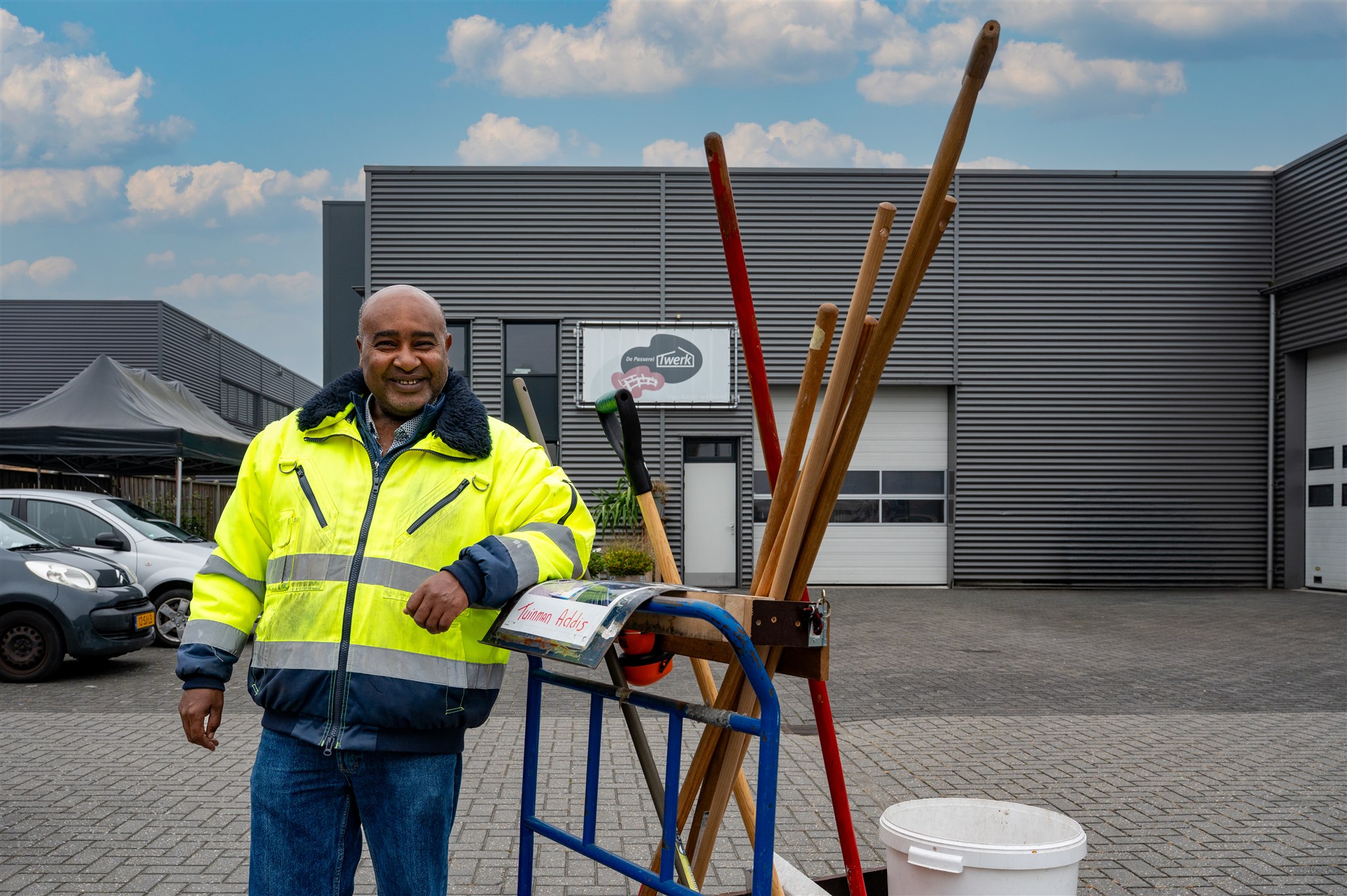 Person actively working with professional equipment